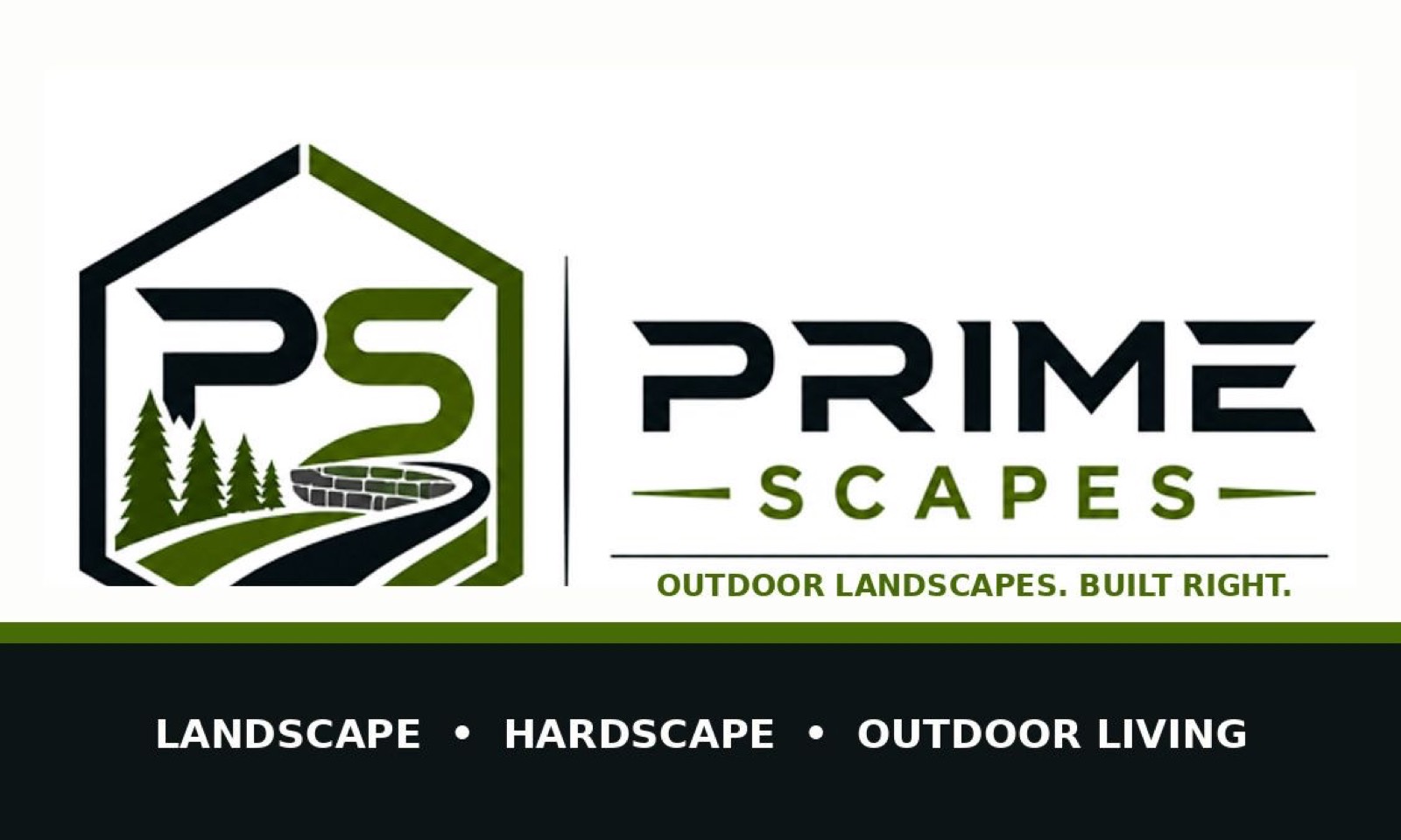 Prime Scapes logo — Outdoor landscapes. Built right.